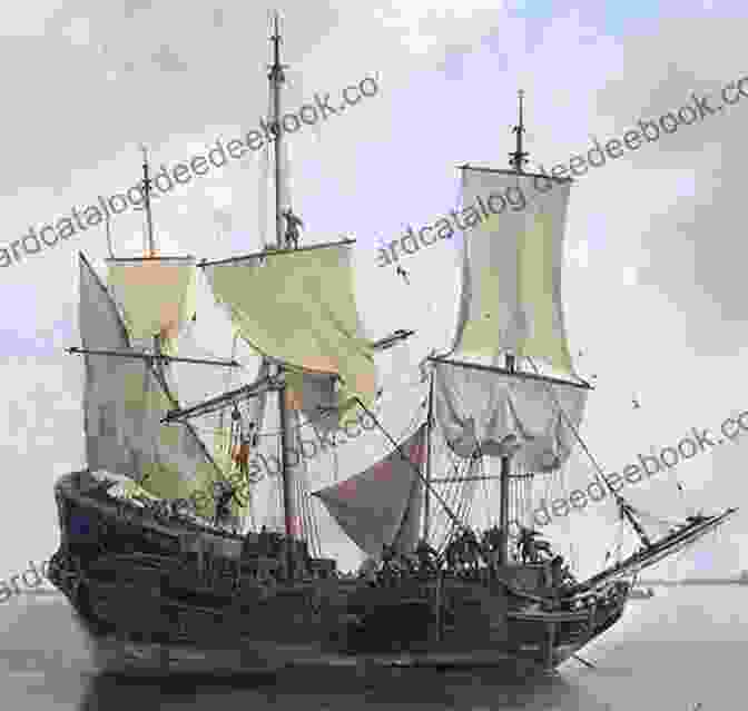 A Barbary Corsair Ship Sailing Along The Coast Of North Africa. Medieval Pirates: Pirates Raiders And Privateers 1204 1453