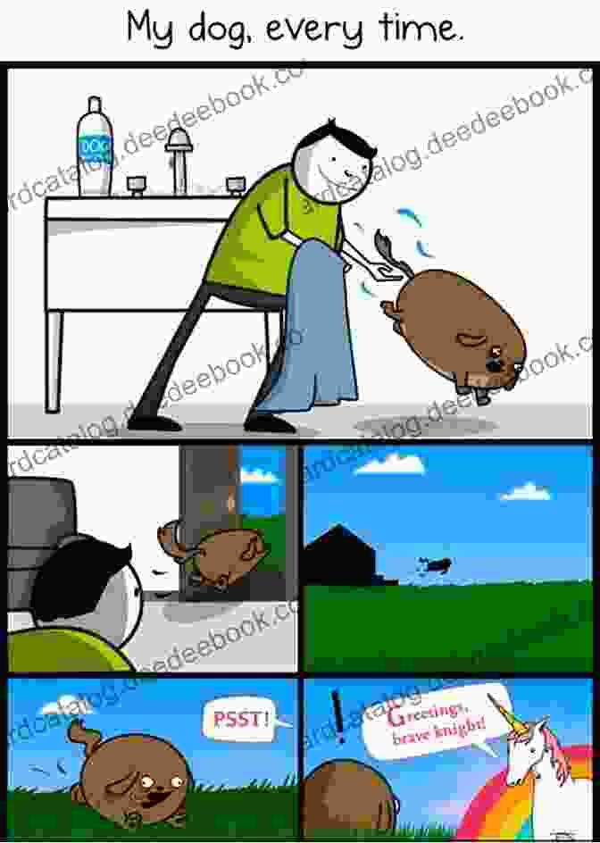 A Comic Strip By The Oatmeal Depicting A Dog Sitting On A Couch With A Bowl Of Ice Cream In Front Of Him. The Caption Reads, The Of Onions: Comics To Make You Cry Laughing And Cry Crying