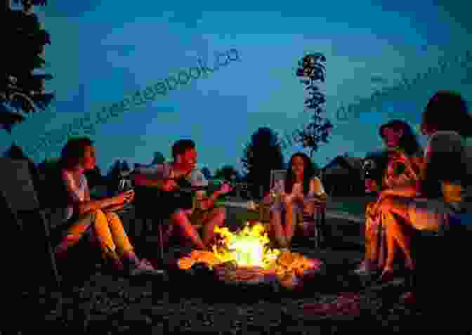 A Group Of People Gathered Around A Campfire, Listening To A Poet Reading From A Book The Of Healing: Selected Poetry And Prose