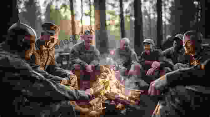 A Group Of Veterans Gathered Around A Campfire, Sharing Stories And Laughter. The Veteran S Holiday Home: An Uplifting Inspirational Romance (K 9 Companions 10)