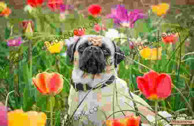 A Pug Playing In A Field Of Flowers Clara The Early Years: The Story Of The Pug Who Ruled My Life