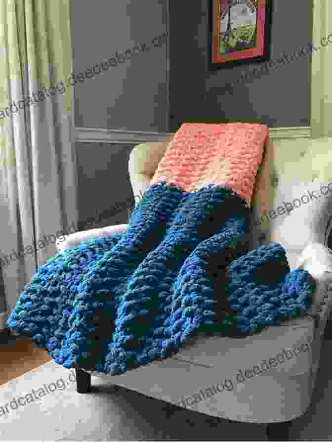 A Soft And Cozy Knitted Blanket In A Vibrant Shade Of Blue Homemade Knit Sew And Crochet: 25 Home Craft Projects