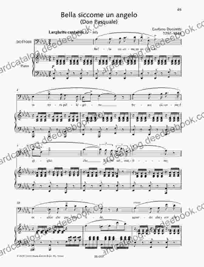 Bella Siccome Un Angelo Sheet Music Vincenzo Bellini: 15 Songs: For Voice And Piano