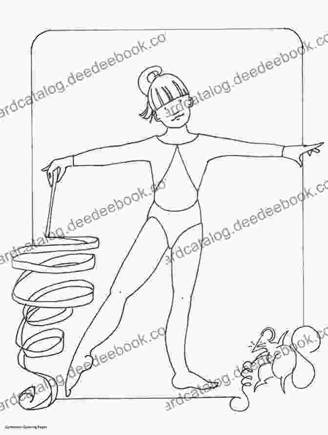 Gianna The Little Gymnast Coloring Page Showcasing A Group Of Gymnasts Training At The Gym Gianna The Little Gymnast Coloring