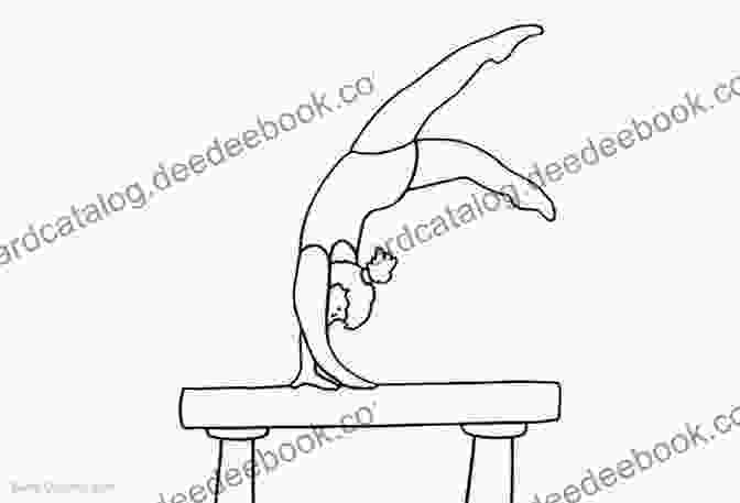Gianna The Little Gymnast Coloring Page Showcasing A Handstand On The Balance Beam Gianna The Little Gymnast Coloring