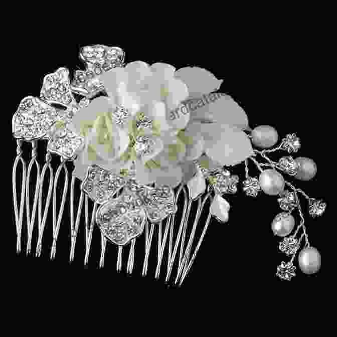 Image Of A Silver Duchess Hair Comb With An Elaborate Floral Motif, Shimmering With Crystals, Placed On Top Of A Delicate Lace Veil, Evoking A Sense Of Ethereal Beauty The Rules Box Set: Hanleigh S London
