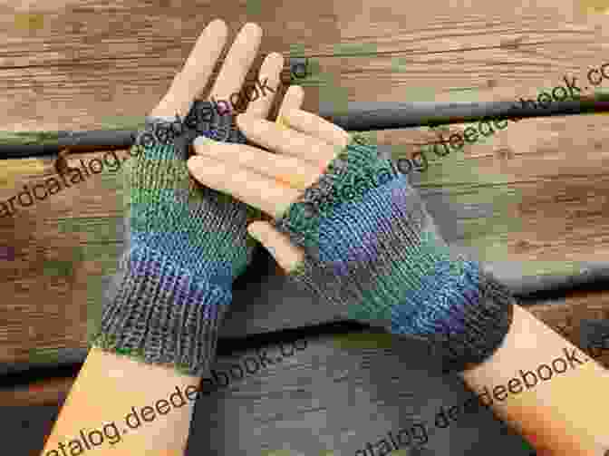 Image Of Beginner Fingerless Gloves Knit By A Beginner Dinosaur Crochet Instructions: Beginner Crafting Patterns That Are Fun: Dinosaur Crochet Tutorial