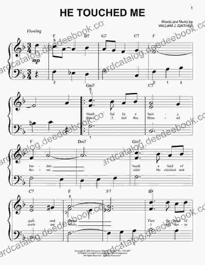 Image Of The Sheet Music For 'He Touched Me' By Bill And Gloria Gaither The Greatest Songs Of Bill Gloria Gaither Songbook