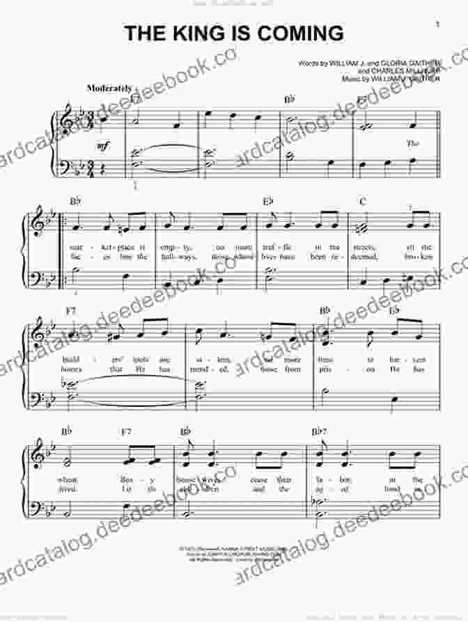 Image Of The Sheet Music For 'The King Is Coming' By Bill And Gloria Gaither The Greatest Songs Of Bill Gloria Gaither Songbook