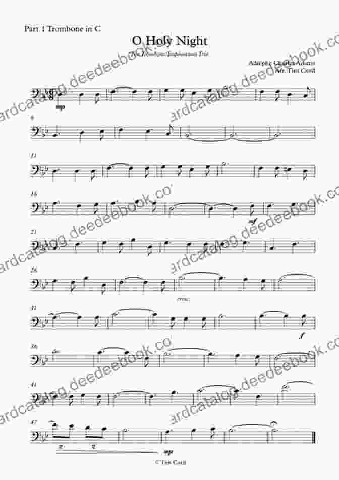 O Holy Night Arrangement For Trombone Big Of Christmas Songs For Trombone