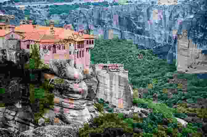 The Ancient Monasteries Of Meteora, Perched On Towering Rock Formations In Greece. Heaven On Earth: Travels In Greece