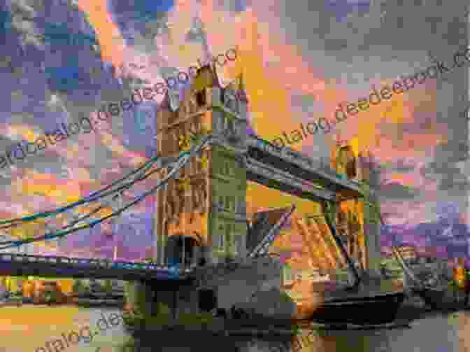 Vibrant Pop Art Photo Of Tower Bridge By David Bailey, Emphasizing Its Playful And Captivating Aspects London Tower Bridge: A Collection Of Photography Artwork