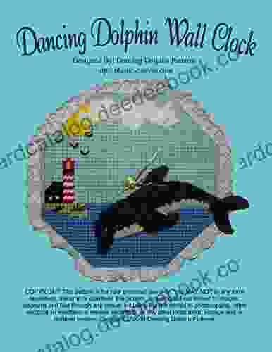Dancing Dolphin Wall Clock: Plastic Canvas Pattern